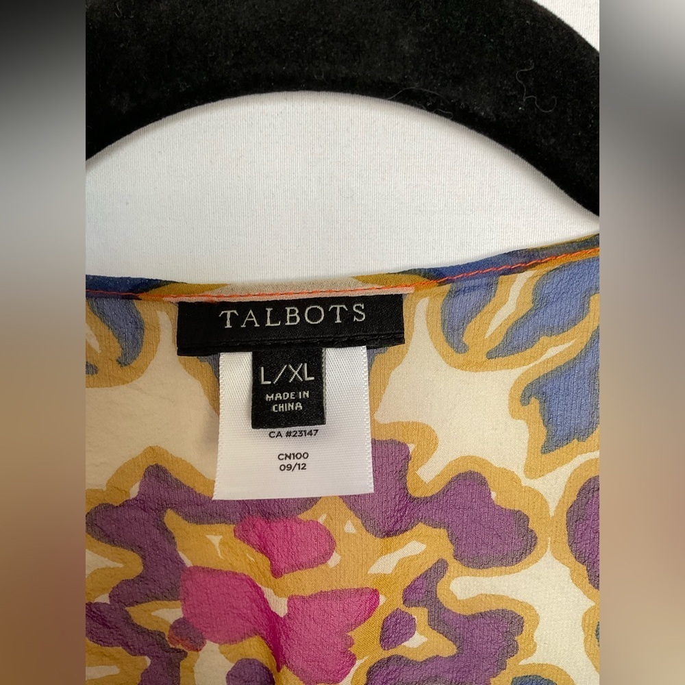 Talbots Multicolor Sheer Tunic - Picture 4 of 7